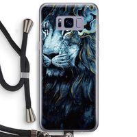 Darkness Lion: Samsung Galaxy S8 Plus Transparant Hoesje met koord