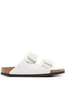 Birkenstock Arizona shearling-lined leather sandals - Blanc