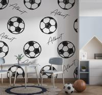 Voetballen met naam Fotobehang kinderkamer