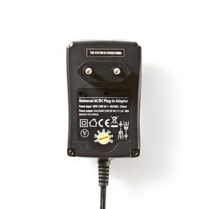 Nedis universele stroomadapter 3-12V DC, max 1.5A, 18W