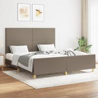 Bedframe zonder matras stof taupe 160x200 cm