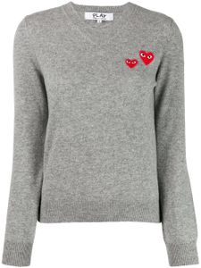 Comme Des Garçons Play pull à col v - Gris