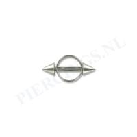 Tepelpiercing shield spikes XS