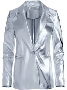 alice + olivia blazer Macey métallisé en cuir vegan - Argent