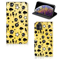 Mobiel BookCase Apple iPhone 11 Punk Geel