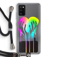 Hold My Heart: Samsung Galaxy A41 Transparant Hoesje met koord Hold My Heart: Samsung Galaxy A41 Transparant Hoesje met koord