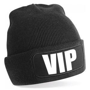 Muts vip zwart voor volwassenen - Winter accessoires