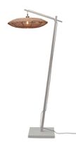 GOOD&MOJO Vloerlamp 'Tanami' Bamboe en rotan, 176cm, kleur Wit/Naturel