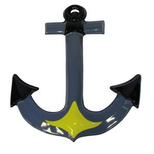 Feest versiering decoratie maritiem anker 52 cm van plastic voor aan de muur/wand