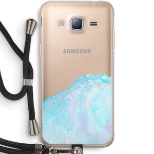 Fantasie pastel: Samsung Galaxy J3 (2016) Transparant Hoesje met koord