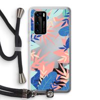 Tropisch: Huawei P40 Transparant Hoesje met koord
