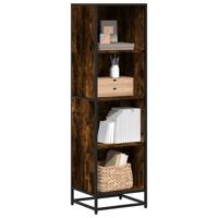 Boekenkast 40x35x139 cm bewerkt hout gerookt eikenkleurig