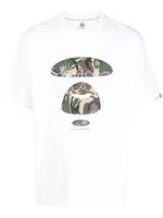 AAPE BY *A BATHING APE® t-shirt en coton à imprimé graphique - Blanc - thumbnail