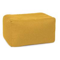 Drop & Sit duurzame zitzak poef geel 55x75x45cm - thumbnail