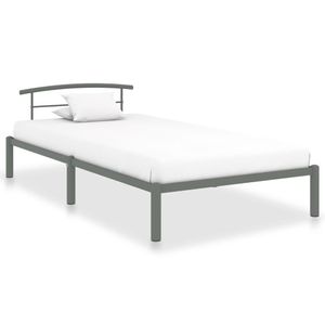 Bedframe metaal grijs 100x200 cm