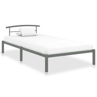 Bedframe metaal grijs 100x200 cm - thumbnail