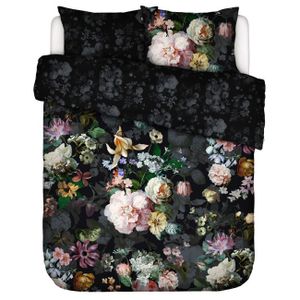 Essenza Dekbedovertrek Fleur Blooming Black-2-persoons (200 x 200/220 cm)