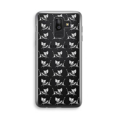 Zwarte poes: Samsung Galaxy J8 (2018) Transparant Hoesje
