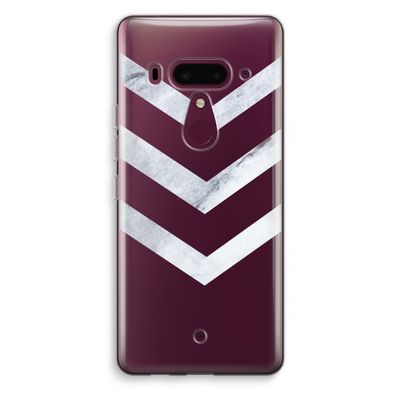 Marmeren pijlen: HTC U12+ Transparant Hoesje