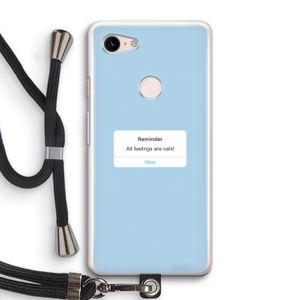 Reminder: Pixel 3 Transparant Hoesje met koord