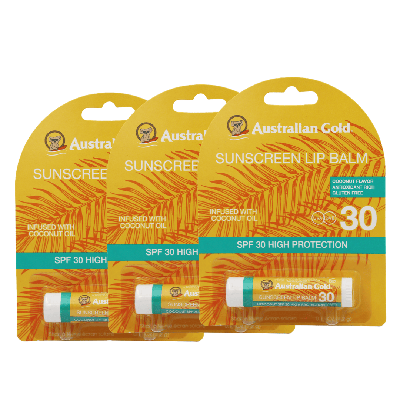 Australian Gold SPF30 Lipbalm Stick Coconut 3x4,2gr Australian Gold SPF30 Lipbalm Stick Coconut 3x4,2gr