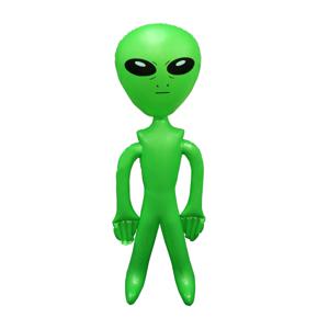 Opblaasbare groene alien figuur - 170 cm - uit space/de ruimte - buitenaards leven pop