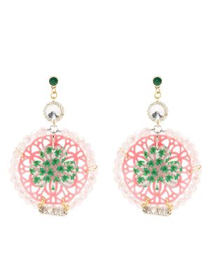 Amir Slama boucles d'oreille à design trèfle - Rose