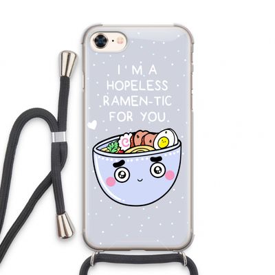 I'm A Hopeless Ramen-Tic For You: iPhone 8 Transparant Hoesje met koord