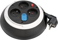 Brennenstuhl Comfort-Line kabelhaspel met USB zwart/wit | 3m | H05VV-F 3G1,5 FR/BE - 1109224600