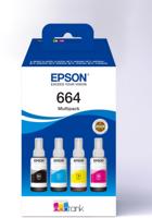 Epson inktfles 664, 4.500 - 7.500 pagina's, OEM C13T664640, 4 kleuren