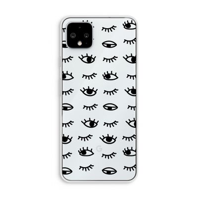 Eye pattern #2: Pixel 4 XL Transparant Hoesje