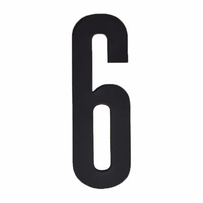 Hobby cijfers stickers - cijfer 6 - zwart - 10 cm - Huisvuil container - brievenbus Hobby cijfers stickers - cijfer 6 - zwart - 10 cm - Huisvuil container - brievenbus