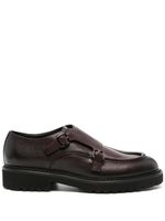 Doucal's buckle-fastening leather monk shoes - Violet