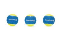 Beeztees fetch tennis ball - hondenspeelgoed - blauw/geel - 6,3 cm - 3st - thumbnail