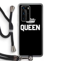Queen zwart: Huawei P40 Pro Transparant Hoesje met koord