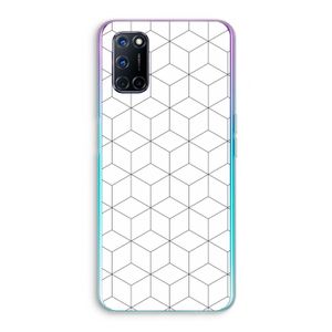 Zwart-witte kubussen: Oppo A92 Transparant Hoesje