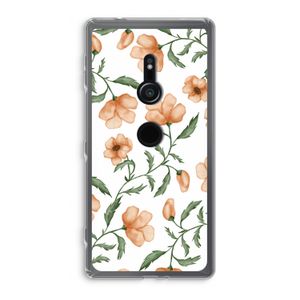 Peachy flowers: Sony Xperia XZ2 Transparant Hoesje