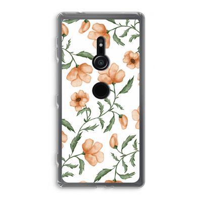 Peachy flowers: Sony Xperia XZ2 Transparant Hoesje
