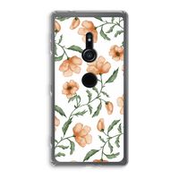 Peachy flowers: Sony Xperia XZ2 Transparant Hoesje