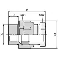 LAPP 52005700 Wartel PG36 Polystereen (EPS) Grijs-wit (RAL 7035) 10 stuk(s)
