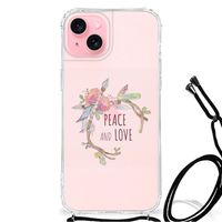 iPhone 15 Plus Stevig Bumper Hoesje Boho Text - thumbnail