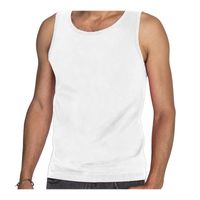 Set van 2x stuks witte tanktop / hemdje / singlet voor heren Fruit of The Loom, maat: 2XL