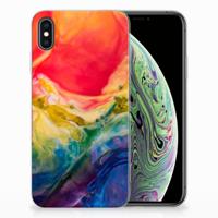 Smartphone hoesje Apple iPhone Xs Max Watercolor Dark