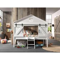 Leen Bakker - Vipack Halfhoogslaper Bernie - 218,3x101x201,8 Cm - MDF - Wit - 132.2x218.3x201.8 Cm
