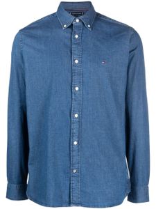 Tommy Hilfiger chemise en jean TH Flex à manches longues - Bleu