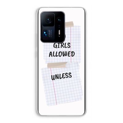 No Girls Allowed Unless: Xiaomi Mi Mix 4 Transparant Hoesje