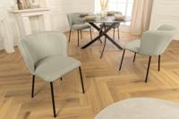 Design Stoel LYON mint corduroy zwarte metalen poten - 44963