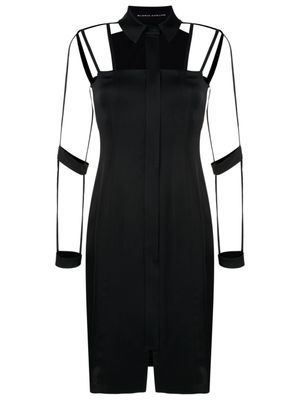Gloria Coelho robe mi-longue Optical Illusion - Noir