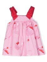 Lapin House robe imprimée à volants superposés - Rose