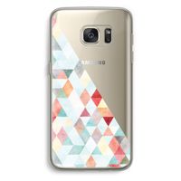 Gekleurde driehoekjes pastel: Samsung Galaxy S7 Transparant Hoesje Gekleurde driehoekjes pastel: Samsung Galaxy S7 Transparant Hoesje